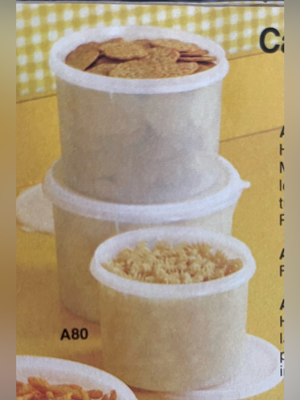 VTG Tupperware Millionaire Line Sheer 3-Piece Graduated/Nesting Canister Set - Picture 9 of 11